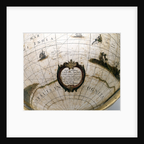 Cartouche in hypothetical southern continent by Jacob Aertsz Colom