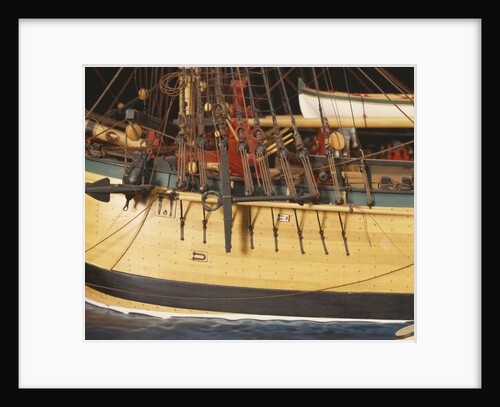 'Endeavour', detail, port foremast shrouds and anchors by Robert A. Lightley
