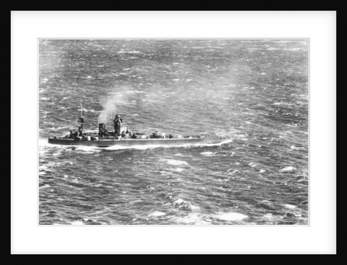 A starboard broadside aerial view of the battleship HMS 'Rodney' (1925) underway in the North Sea, off the north-east coast of Scotland by Sergeant Carter