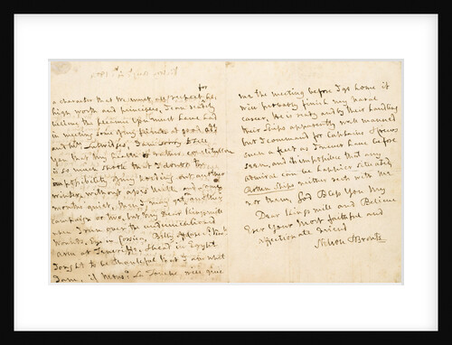 Letter from Horatio Nelson to Admiral Kingsmill, dated 1804 by Horatio Nelson