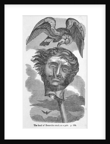 Severed head of the South American pirate Vincent Benevides by unknown