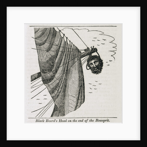 Blackbeard's head on the bowsprit by unknown