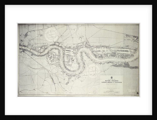 Map of River Thames: London Bridge to Woolwich by unknown