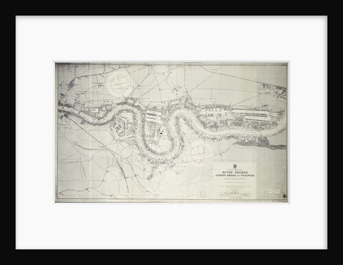 Map of River Thames: London Bridge to Woolwich by unknown