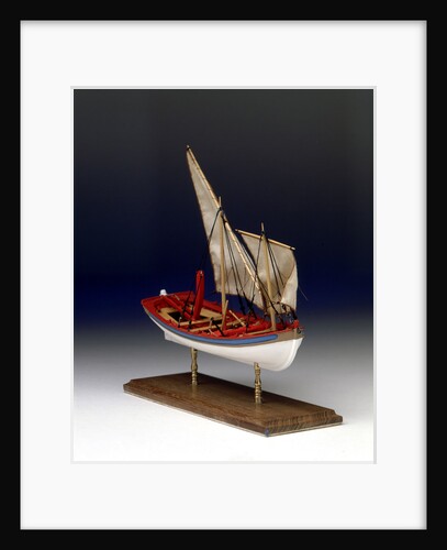 Full hull model, 6-oared ship's launch, starboard by Robert A. Lightley