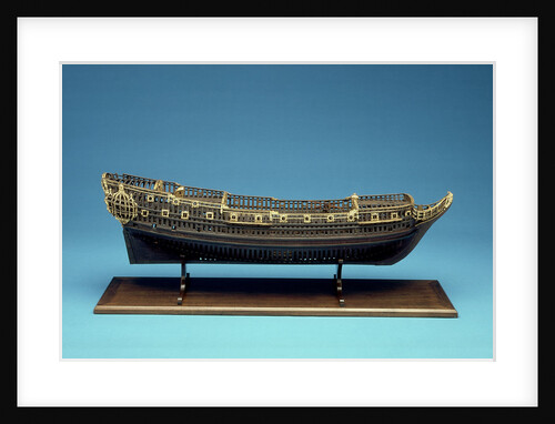 Navy Board skeleton model, starboard broadside by unknown