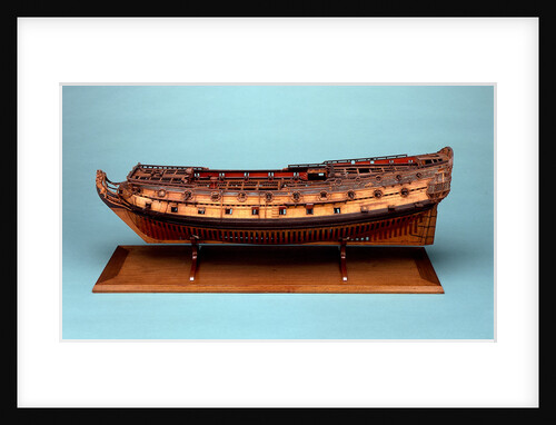 Navy Board skeleton model, port broadside by unknown