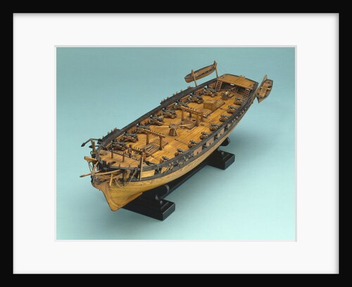 Full hull model of a Royal Navy 18-gun brig by unknown