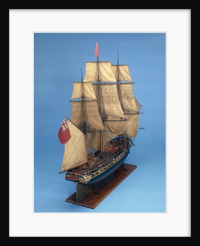 Ship of 38 guns, starboard stern quarter by unknown