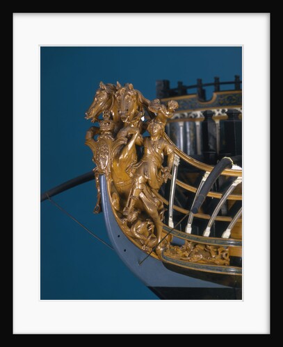 Full hull model of First Rate 100-gun warship 'Royal George' (1756) by Thomas Burroughs