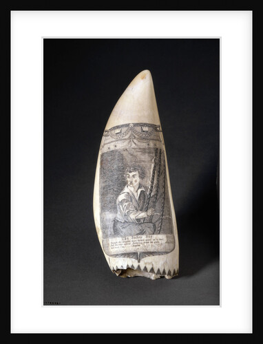 Scrimshaw whale tooth "The Sailor Boy" by unknown