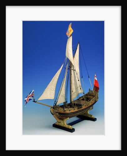 Skeleton model, royal yacht, port by unknown