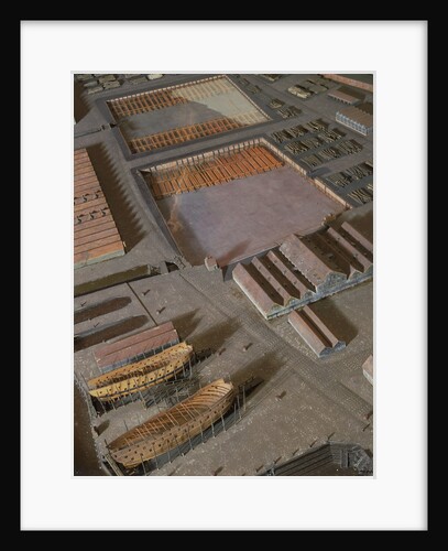 Topographic model, Royal Dockyard at Chatham, detail by William Phillips