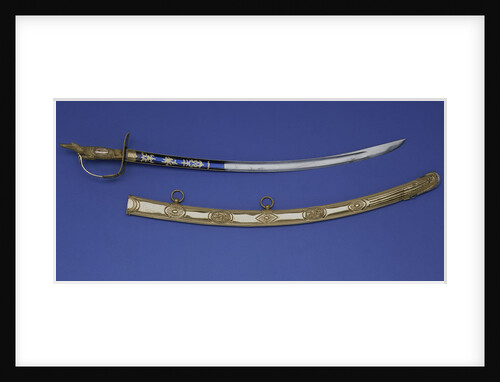 Presentation sword, which is supposedly a replica of the sword presented to Vice-Admiral Horatio Nelson (1758-1805) by unknown