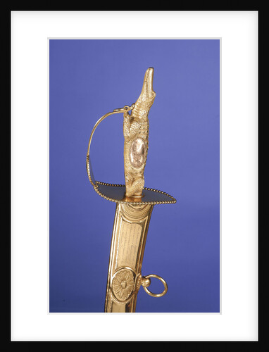 Presentation sword, which is supposedly a replica of the sword presented to Vice-Admiral Horatio Nelson (1758-1805) by unknown