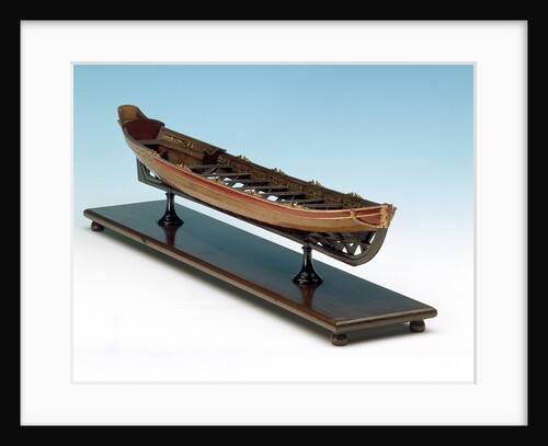 Full hull model, shallop, starboard by unknown