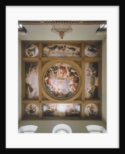 The Great Hall painted ceiling in the Queen's House by unknown