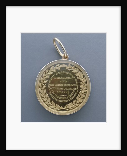 Naval Gold Medal (Flag Officer's) for The Battle of Trafalgar, 1805, reverse by Lewis Pingo