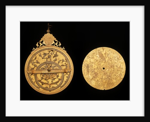 Astrolabe: obverse, with celestial map by Muhammad Mahdi al-Yazdi