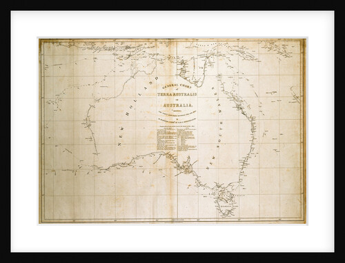 Chart of Terra Australis (Australia) by unknown