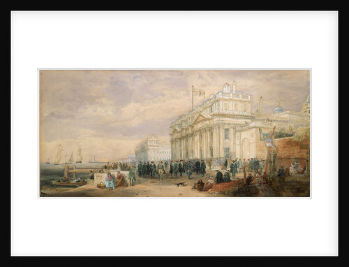 Greenwich Hospital, showing buildings and Greenwich pensioners by James Holland