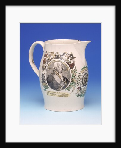Creamware jug by J. Mollart