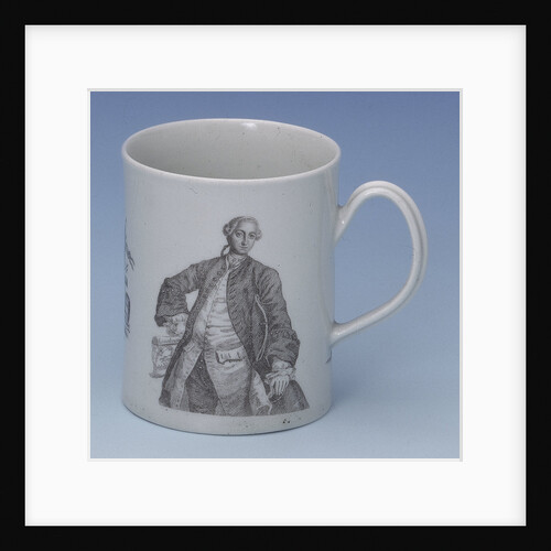 Worcester mug of Admiral Edward Boscawen by John Wall