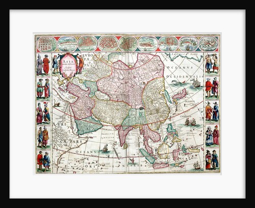 Map of Asia from the Bleau Atlas, 1662-65 by unknown