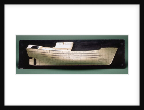 Plating model, starboard broadside by Unknown