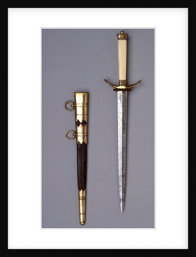 8" straight blade dirk between 1770 and 1790 by Unknown