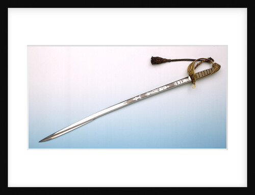 Solid half-basket hilted sword by unknown