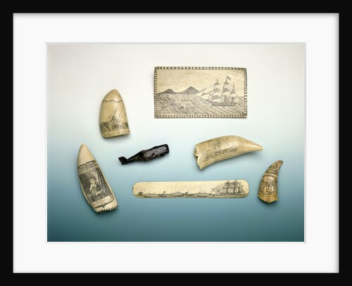 Engraved sperm whale's tooth by unknown