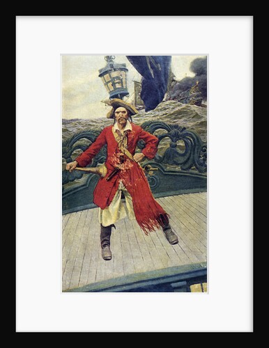 Pirate captain on deck by Howard Pyle