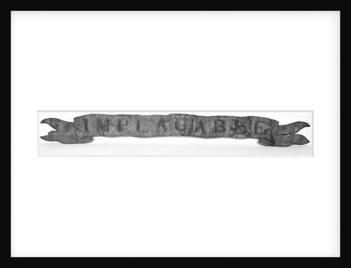 Carvings and name plaque of HMS 'Implacable' by unknown