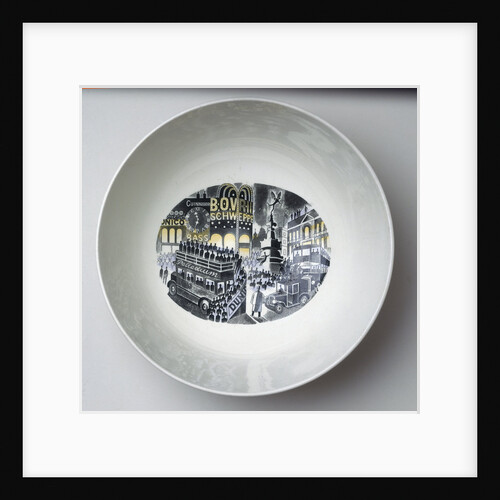Queen's ware 'Boat Race Day' bowl designed by Eric Ravilious for Josiah Wedgwood & Sons by Eric Ravilious