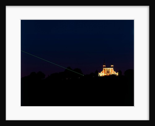 Meridian line laser and Flamsteed House, Royal Observatory by National Maritime Museum
