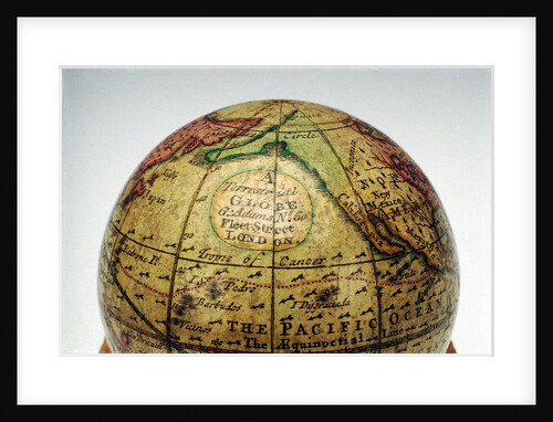Cartouche in North Pacific Ocean by George Adams