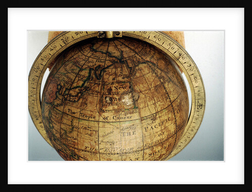 Cartouche in North Pacific Ocean by Dudley Adams