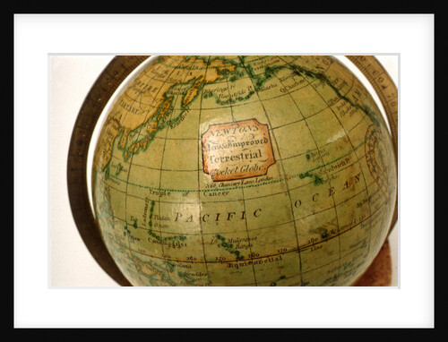 Cartouche in North Pacific Ocean by Newton