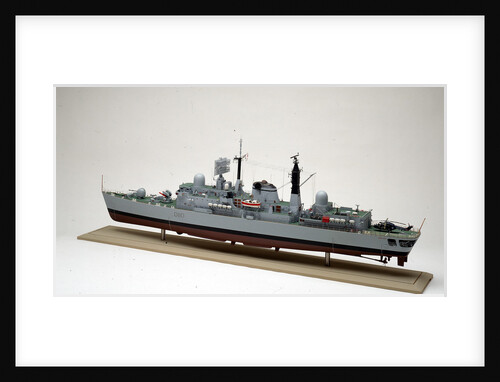 Type 42 destroyer, HMS Sheffield (1971), port stern quarter by John R. Haynes