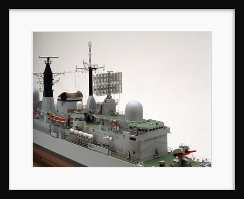 Type 42 destroyer, HMS Sheffield (1971), starboard superstructure detail by John R. Haynes