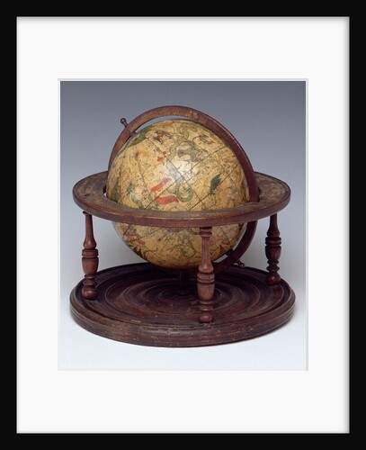 Celestial table globe, sphere and stand by Isaac Habrecht II