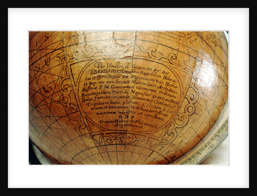 Dedication in hypothetical southern continent by Isaac Habrecht II