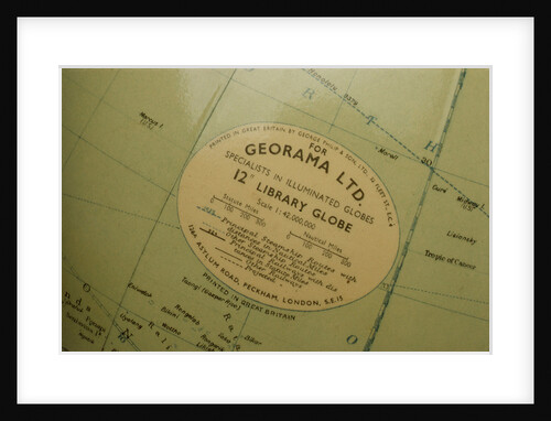 Cartouche in North Pacific Ocean by Georama Ltd