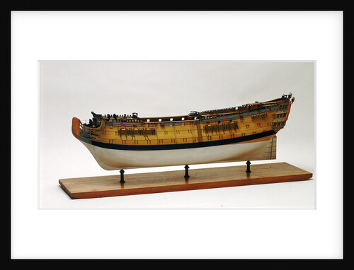 A full hull model of a second rate warship, 90 guns by unknown