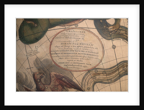 Cartouche below Cetus by Gerard Valk