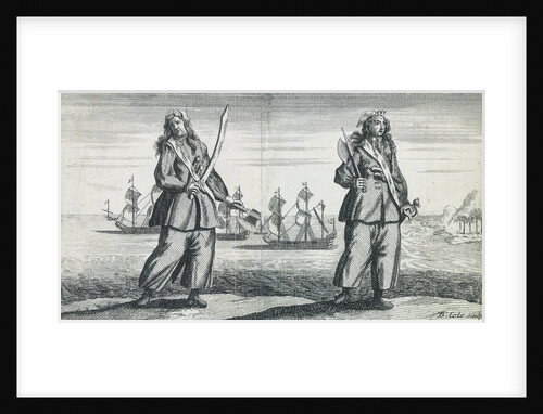 Female pirates Anne Bonny and Mary Read by B. Cole