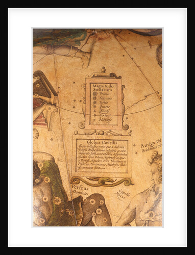 Magnitude table and cartouche by Jodocus Hondius Jr