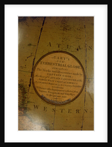 Cartouche in Atlantic Ocean by John Cary