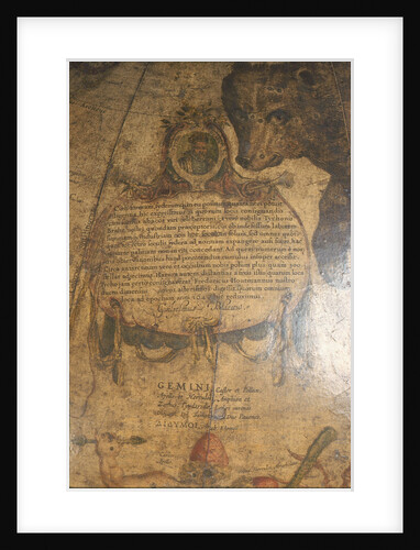 Tycho Brahe and cartouche by Willem Jansz Blaeu